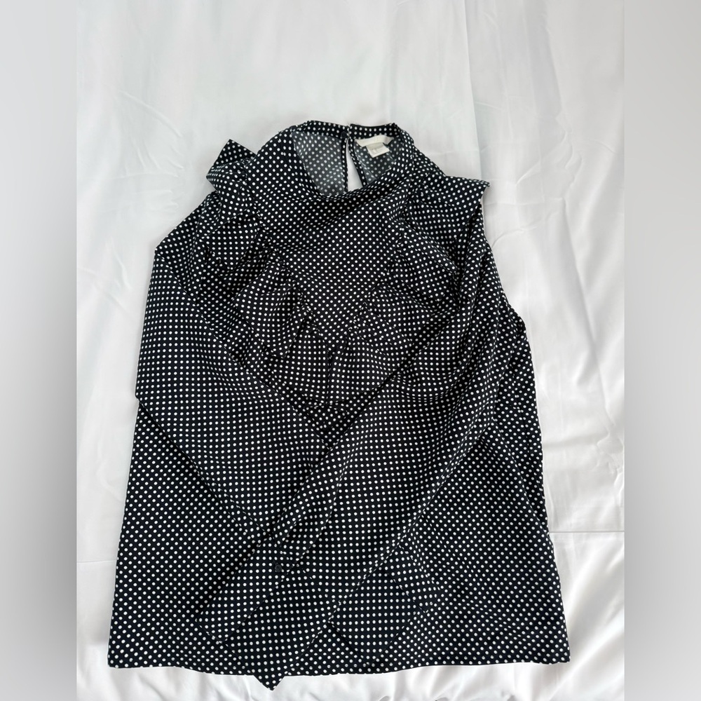 H&M Black and White Polka Dot Blouse